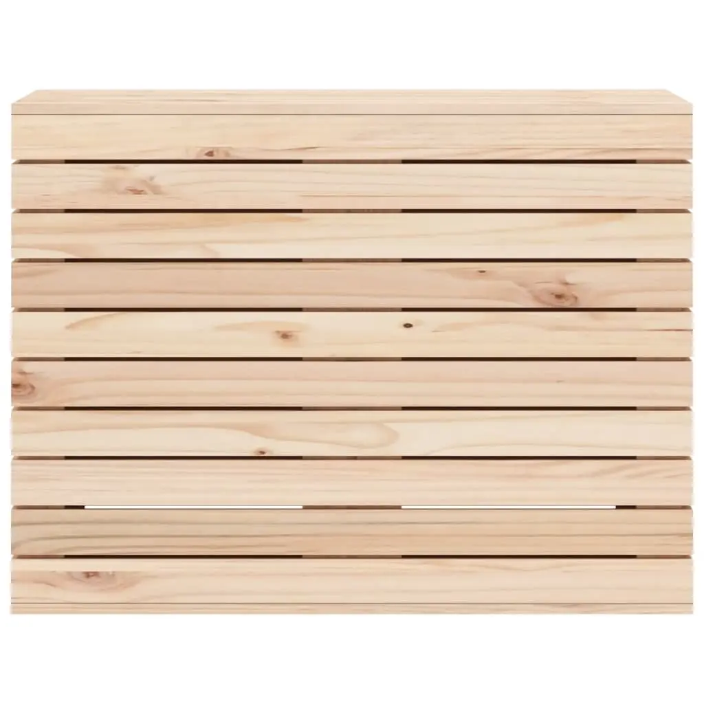 Wooden Laundry Basket with Lid for Home 88.5x44x66 cm