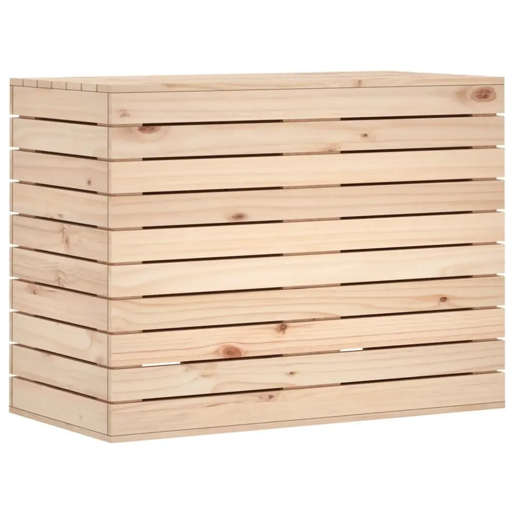 Wooden Laundry Basket with Lid for Home 88.5x44x66 cm