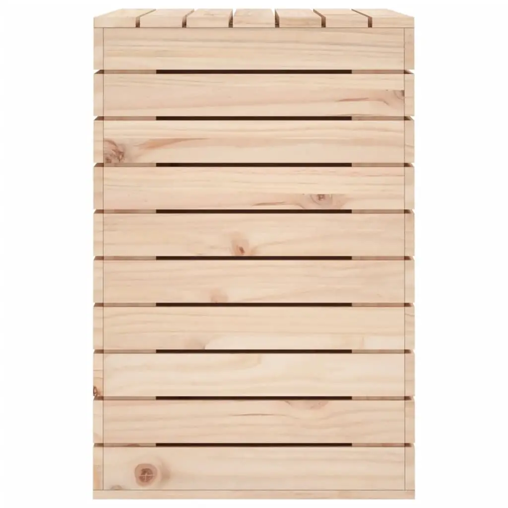 Wooden Laundry Basket with Lid for Home 88.5x44x66 cm