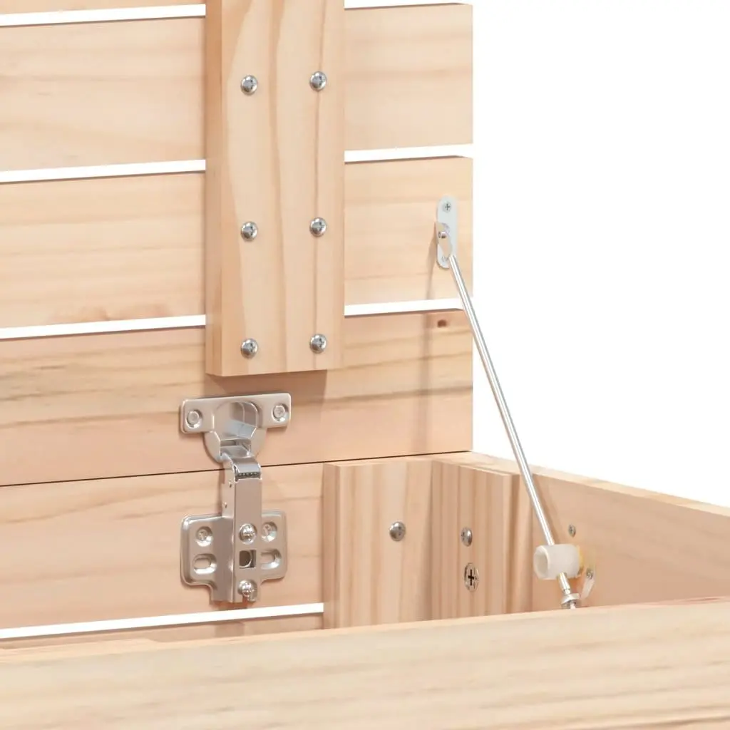 Wooden Laundry Basket with Lid for Home 88.5x44x66 cm
