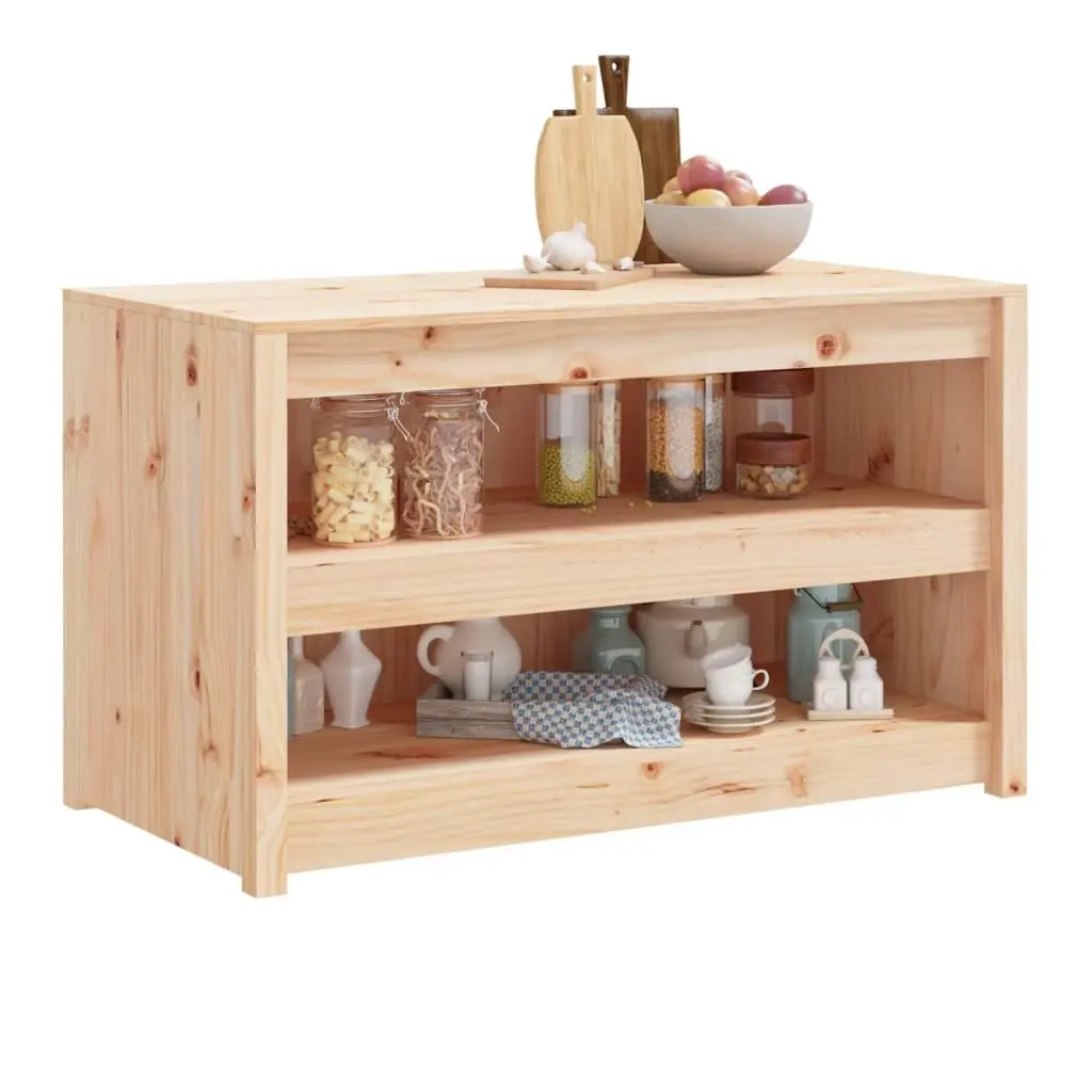 Outdoor Kitchen Cabinet Brown Wooden Storage Garden Cupboard 106W x 55D x 64H cm