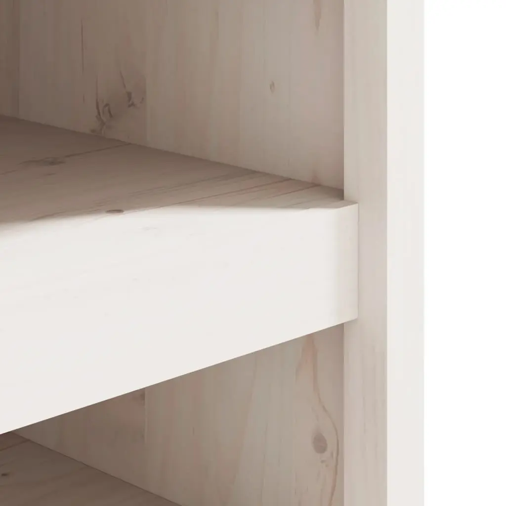 White Solid Pine Wood Outdoor Cabinet