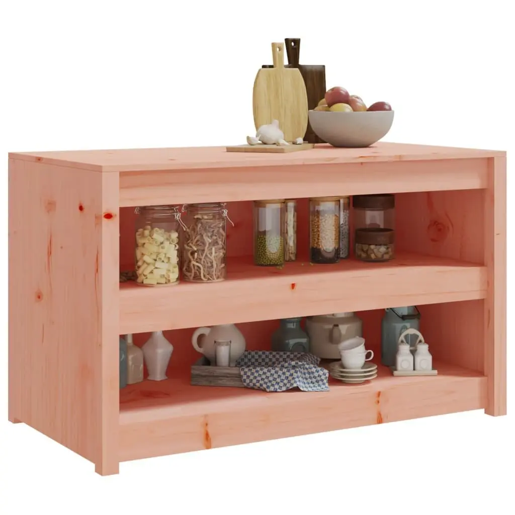 Outdoor Kitchen Cabinet Solid Wood Garden Storage 106x55x64cm