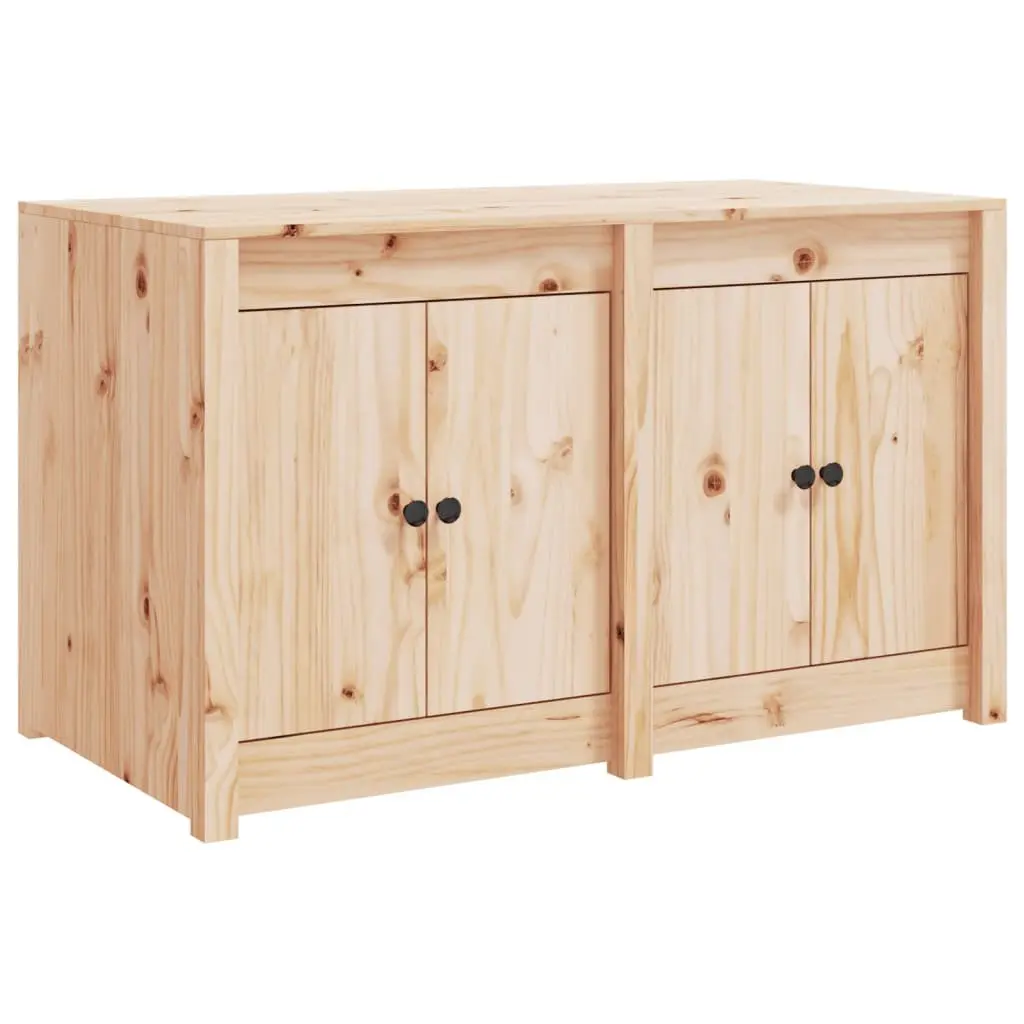Outdoor Kitchen Cabinet Brown Solid Wood Pine Garden Storage Cupboard