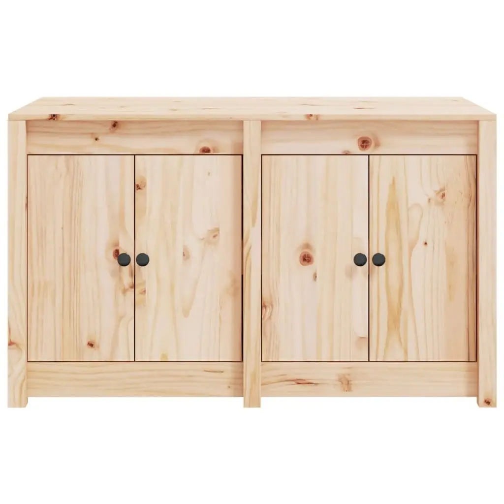 Outdoor Kitchen Cabinet Brown Solid Wood Pine Garden Storage Cupboard