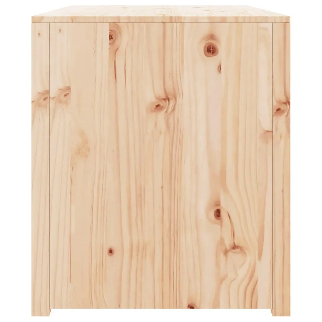 Outdoor Kitchen Cabinet Brown Solid Wood Pine Garden Storage Cupboard