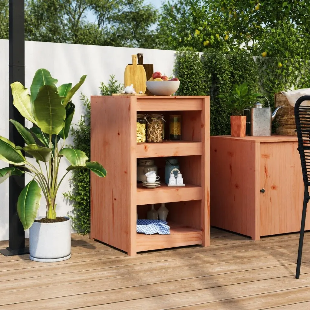 Outdoor Kitchen Cabinet Brown Solid Wood 55W x 55D x 92H cm