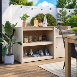Specifications of White Wooden Outdoor Kitchen Storage Unit