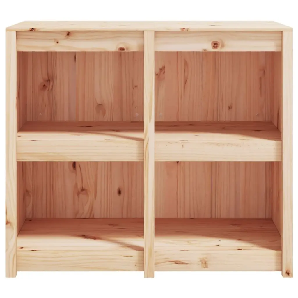 Outdoor Kitchen Cabinet Brown Solid Pine Wood Garden Storage Furniture