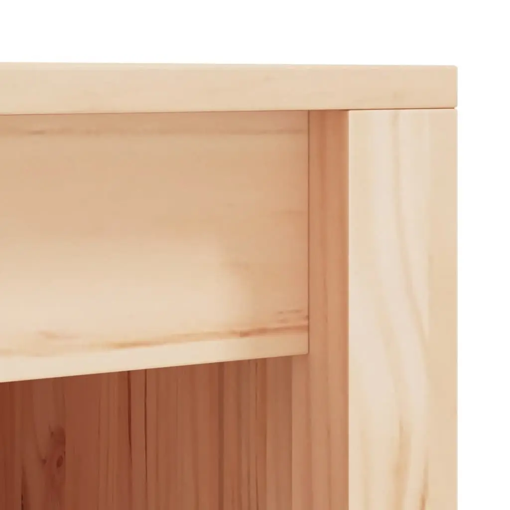 Outdoor Kitchen Cabinet Brown Solid Pine Wood Garden Storage Furniture