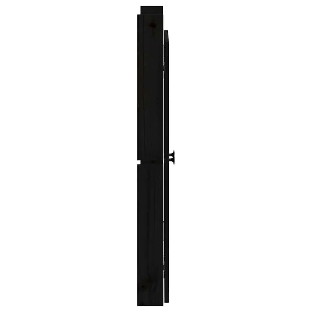 Outdoor Cabinet Door Black Solid Pine Wood Garden Kitchen Access Panel 50x9x82cm