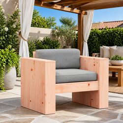 Dimensions of Outdoor Garden Sofa: 79 x 60 x 62 cm, Brown Finish