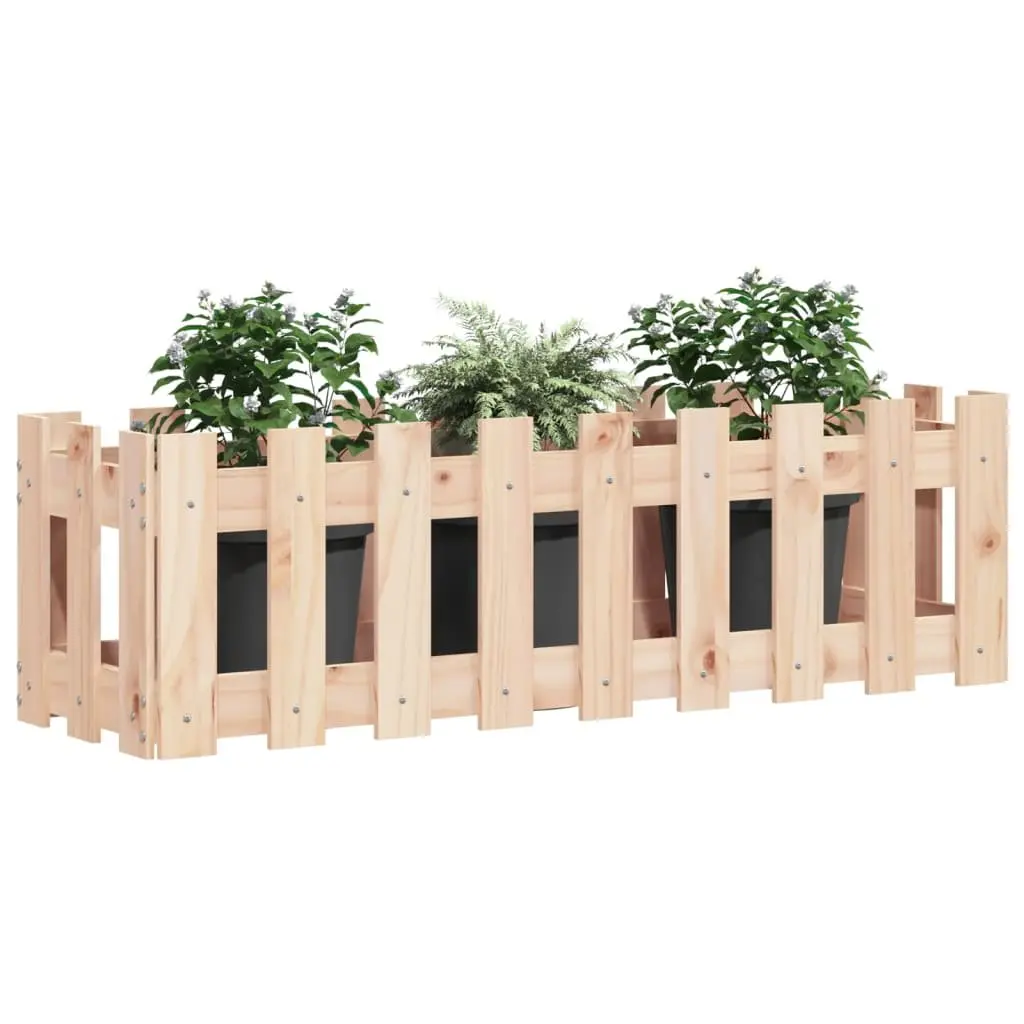 Garden Raised Bed for Outdoor Use 100x30x30 cm Solid Wood Pine Planter Box
