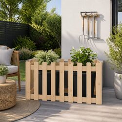 100x50x50cm Wooden Raised Garden Bed for Flowers and Vegetables