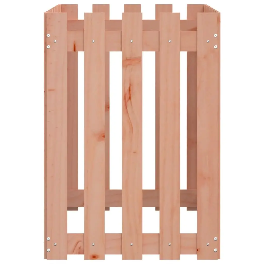 Garden Raised Bed with Fence Design 100x50x70cm Outdoor Planter Box Solid Wood