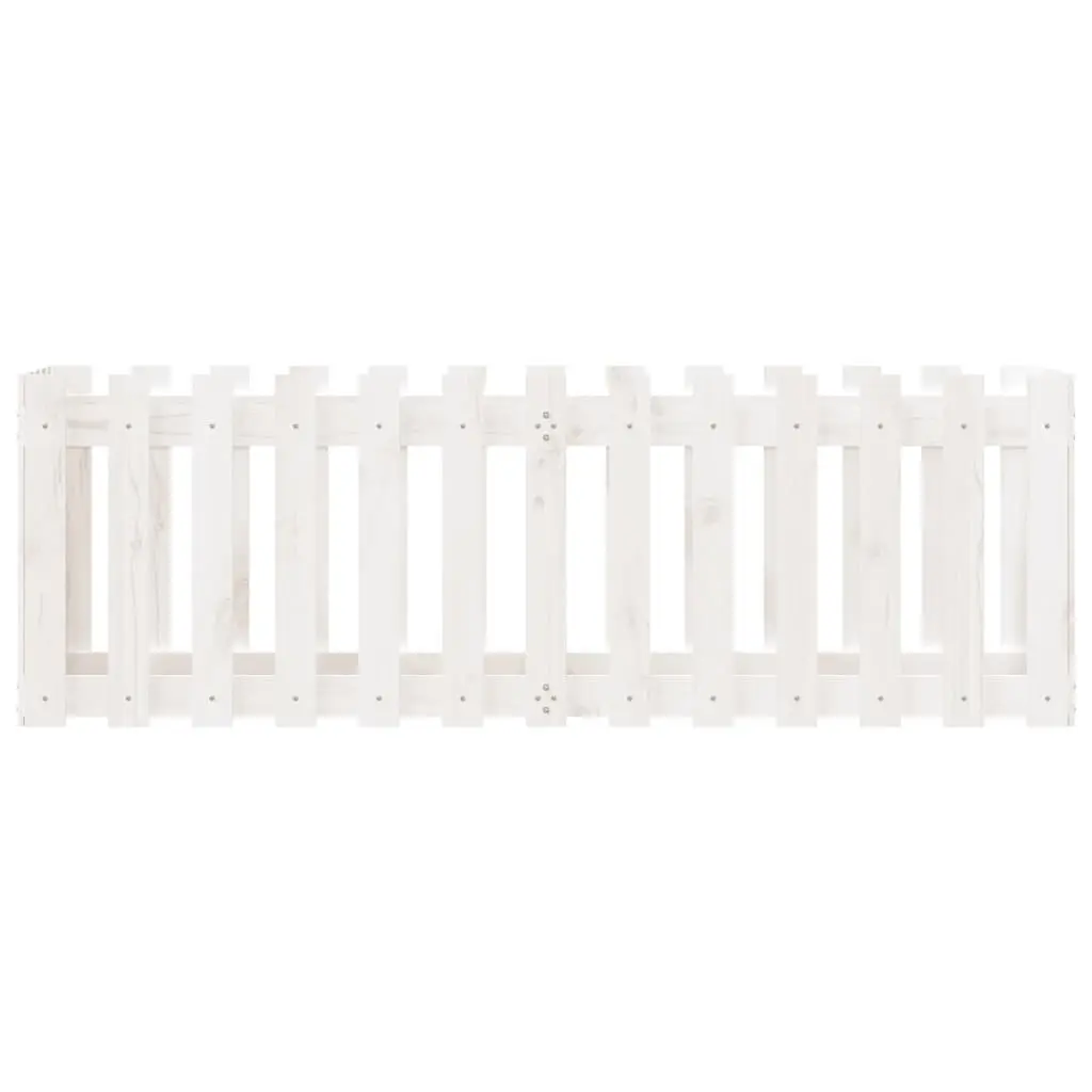 Garden Raised Bed Planter for Outdoor Use White 150x50x50cm Solid Pine Wood