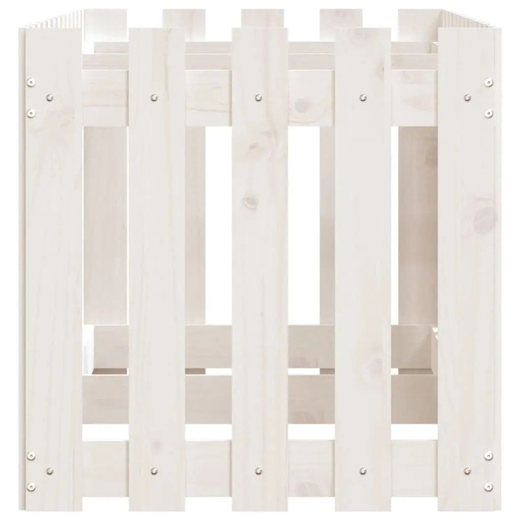 Garden Raised Bed Planter for Outdoor Use White 150x50x50cm Solid Pine Wood