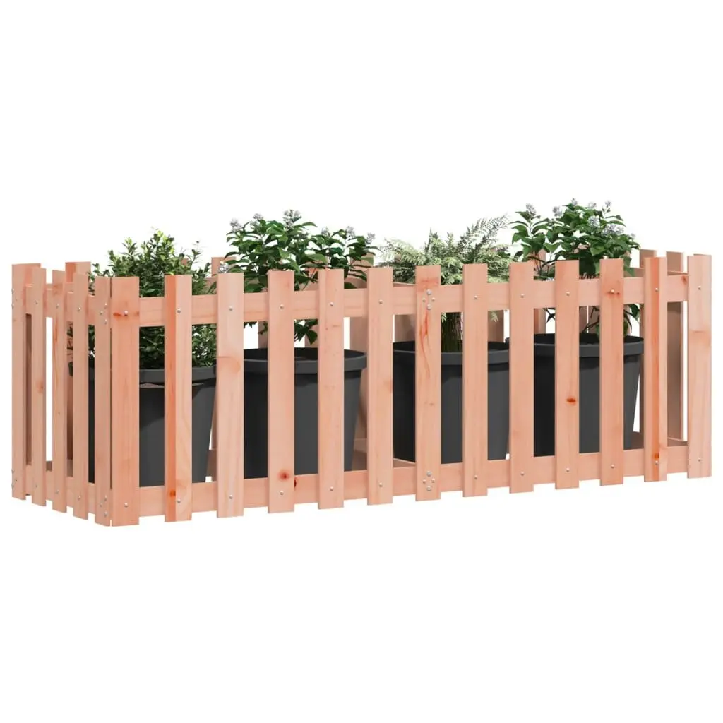 Garden Raised Bed with Fence Design 150x50x50 cm Outdoor Planter Box Solid Wood