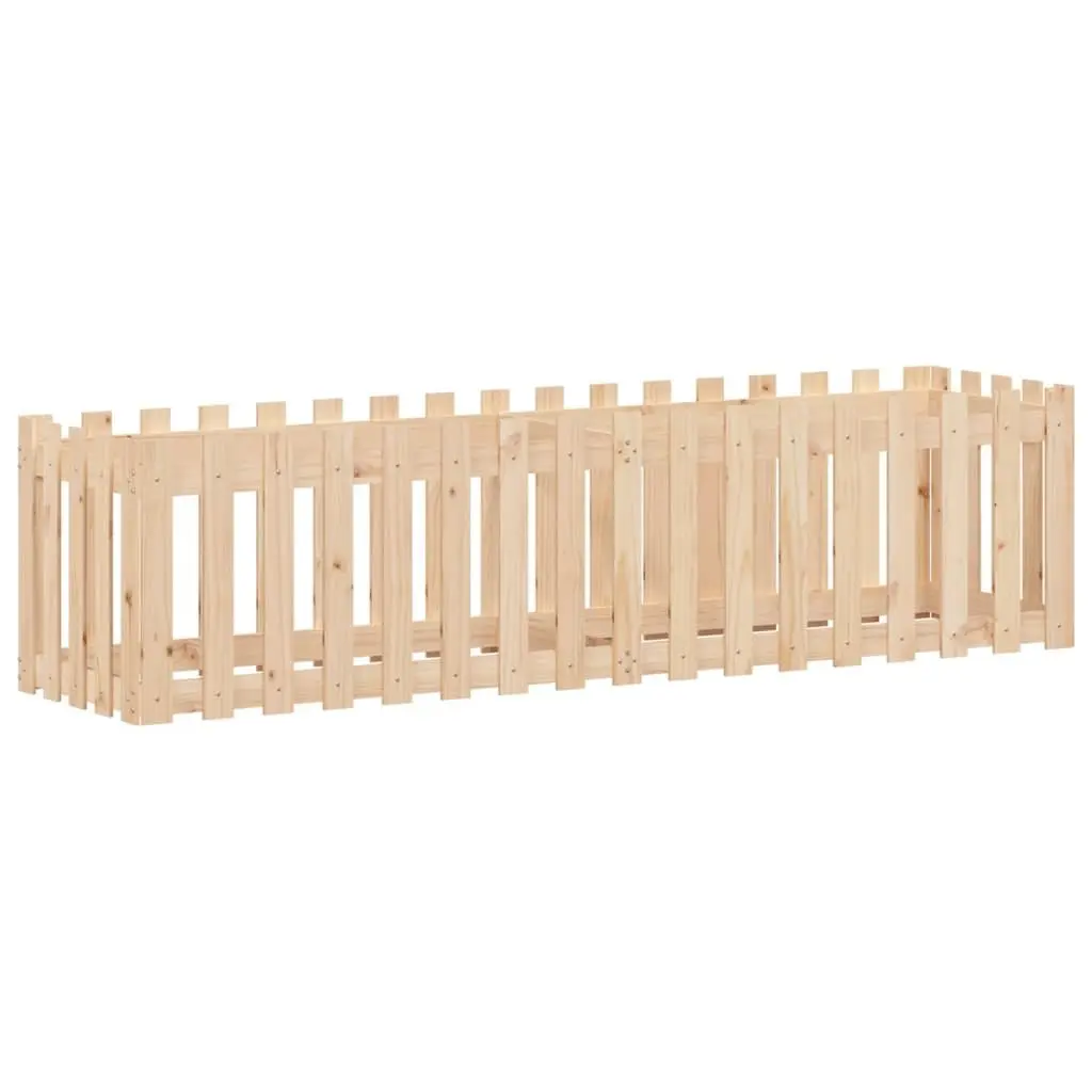 Garden Raised Bed for Outdoor Use 200x50x50cm Solid Pine Wood Planter Box