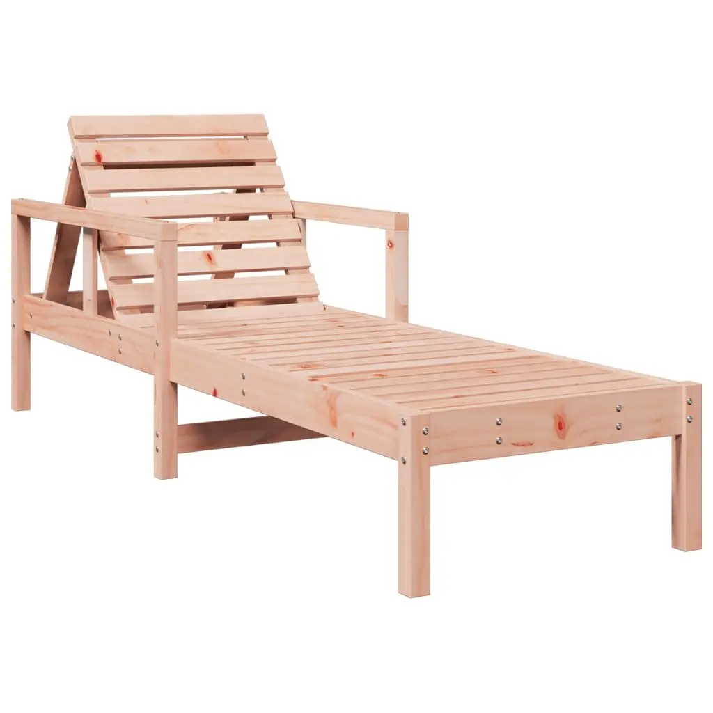 Wooden Sun Lounger Outdoor Garden Patio Adjustable Backrest 1995 x 620 x 550 mm