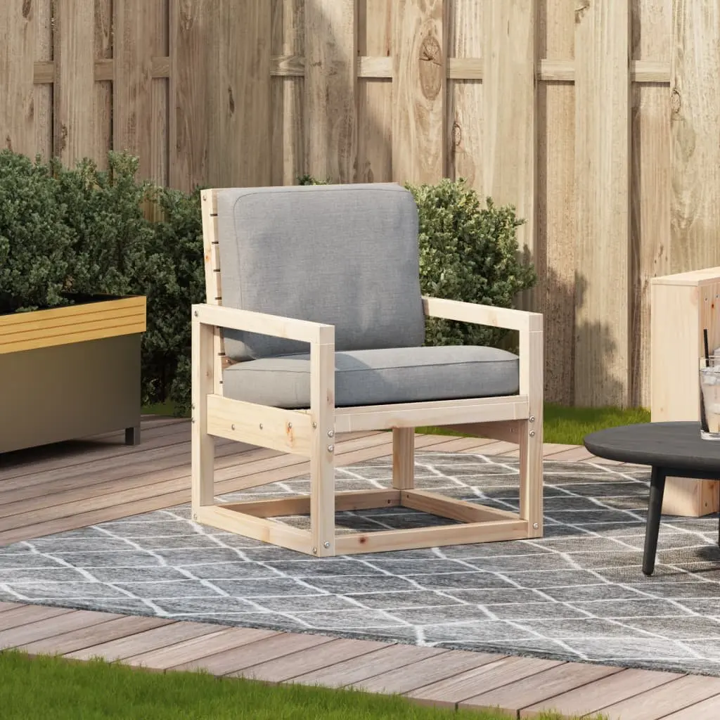 Outdoor Garden Chair Solid Wood Pine Brown Patio Backrest Armrests 57.5x63x76cm