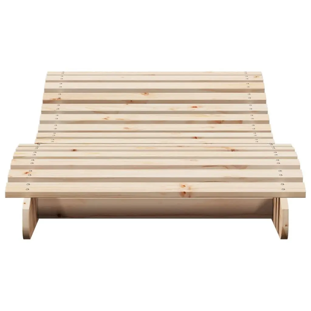 Wooden Sun Lounger Outdoor Lounge Chair Patio Garden Relaxation Seat Brown 205 x 80 x 31.5 cm