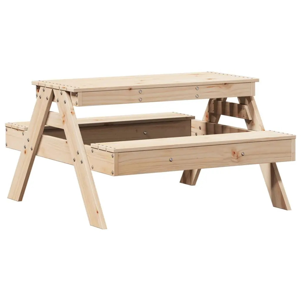 Kids Picnic Table Outdoor Use Wooden 88 x 97 x 52 cm