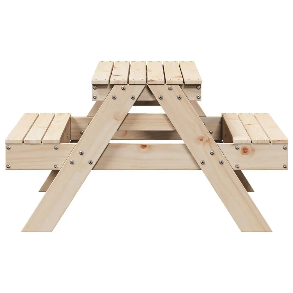Kids Picnic Table Outdoor Use Wooden 88 x 97 x 52 cm