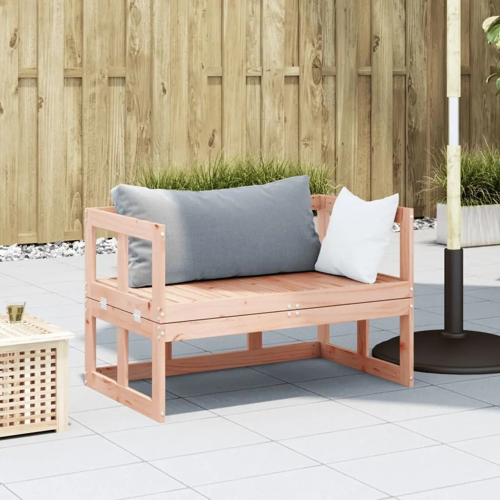Garden Sofa Bench Extendable Outdoor Seating Wooden Patio Furniture Brown
