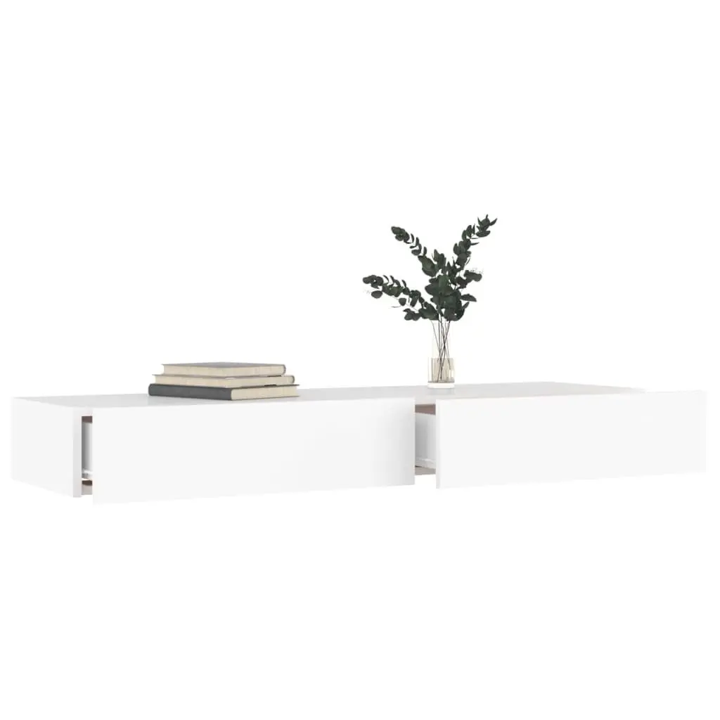 TV Cabinet for Living Room with RGB LED Lights White 120x35x15.5cm