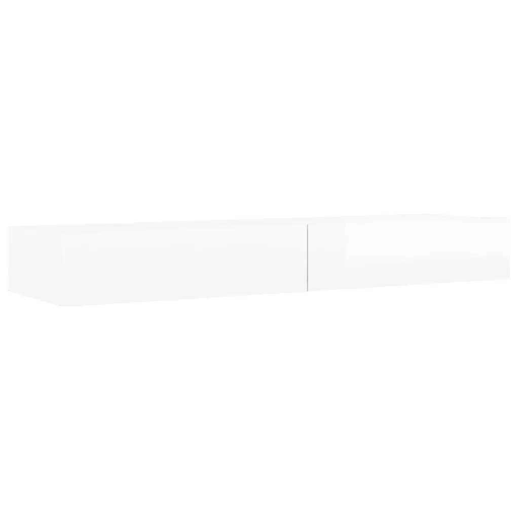 White TV Cabinet with LED Lights