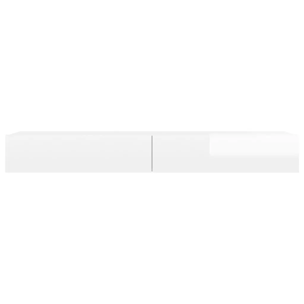 White TV Cabinet with LED Lights