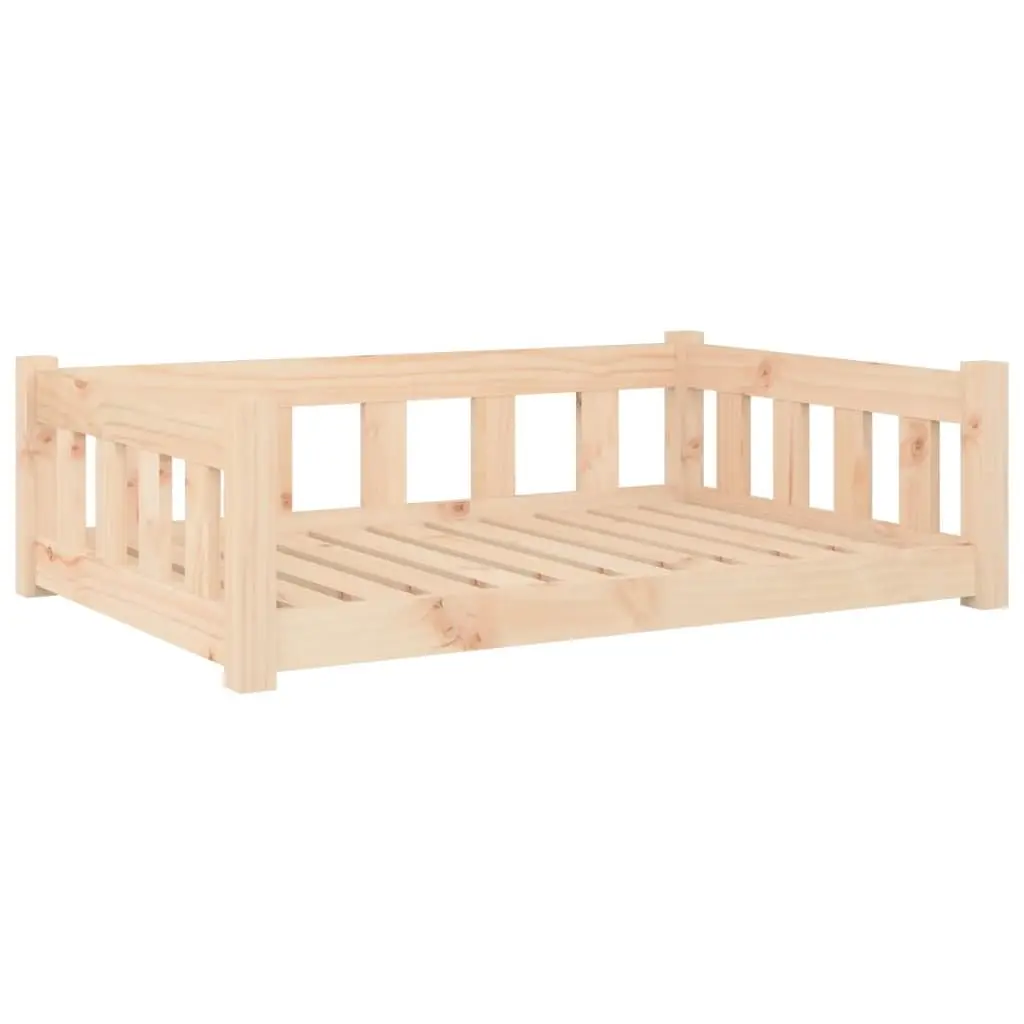 Dog Bed Wooden Rectangular Pet Sofa Puppy Sleeping Crate Furniture Brown