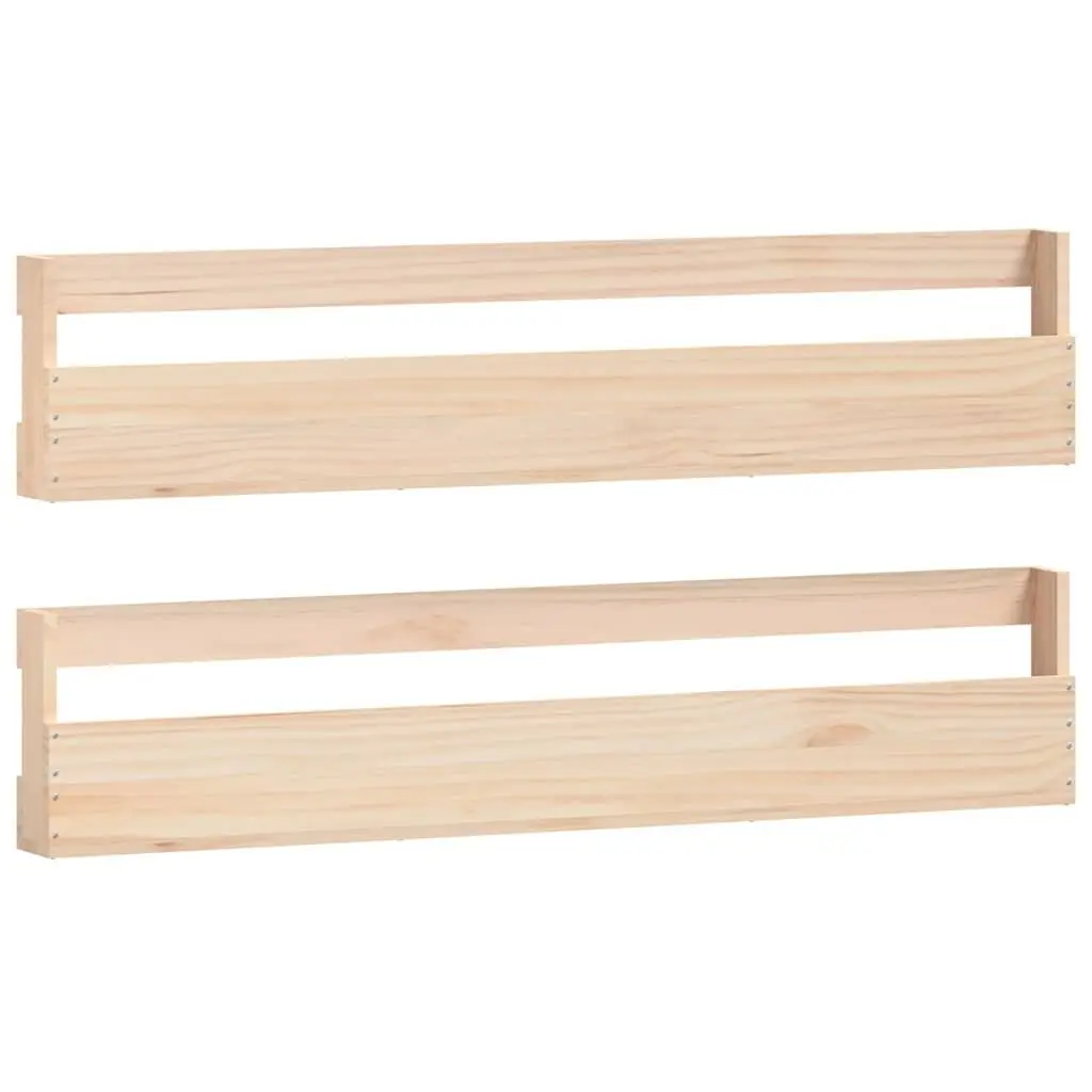 Wall-Mounted Shoe Rack for Home Organisation 2 Pieces Solid Pine Brown