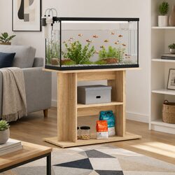 3-Tier Aquarium Stand: Dimensions 80x35x60cm in Brown