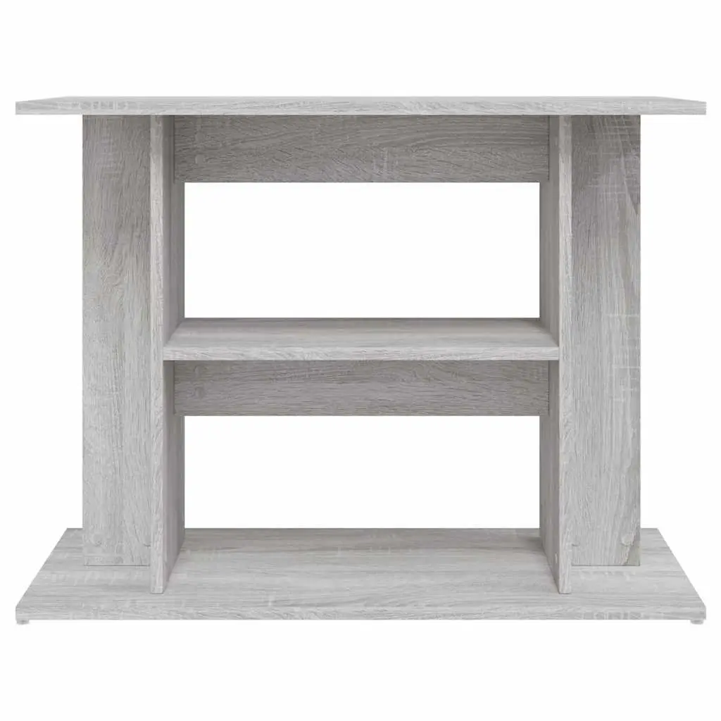 Aquarium Stand 3-Tier Fish Tank Cabinet Grey Sonoma Storage Display 80x35x60cm