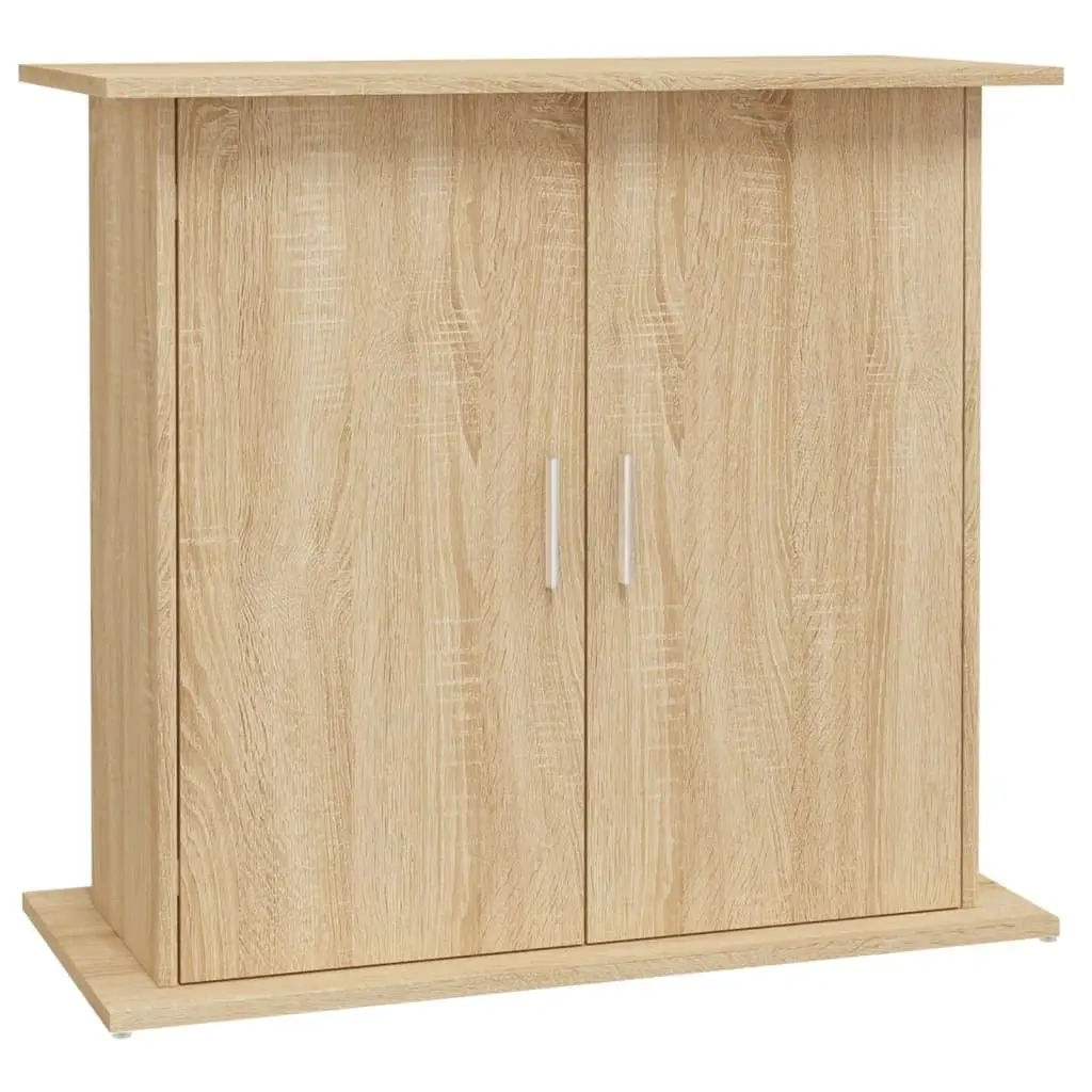Aquarium Stand Fish Tank Cabinet Brown Engineered Wood Storage Compartments