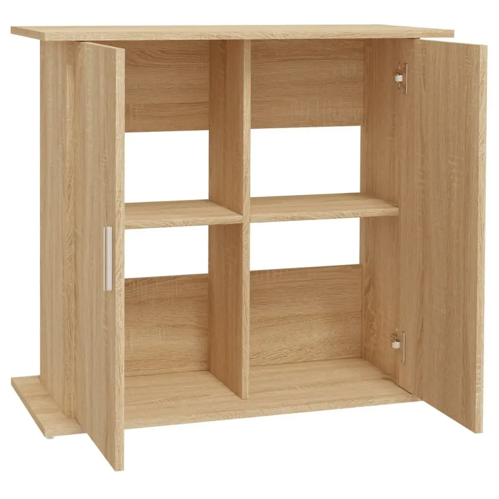Aquarium Stand Fish Tank Cabinet Brown Engineered Wood Storage Compartments