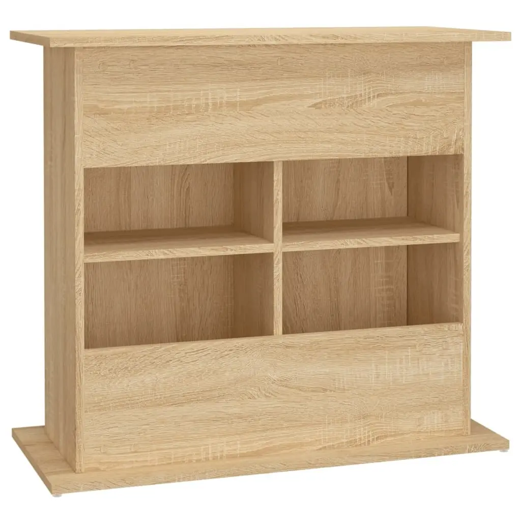 Aquarium Stand Fish Tank Cabinet Brown Engineered Wood Storage Compartments
