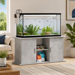 Aquarium Stand in Grey: 121x41x58 cm Engineered Wood Cabinet