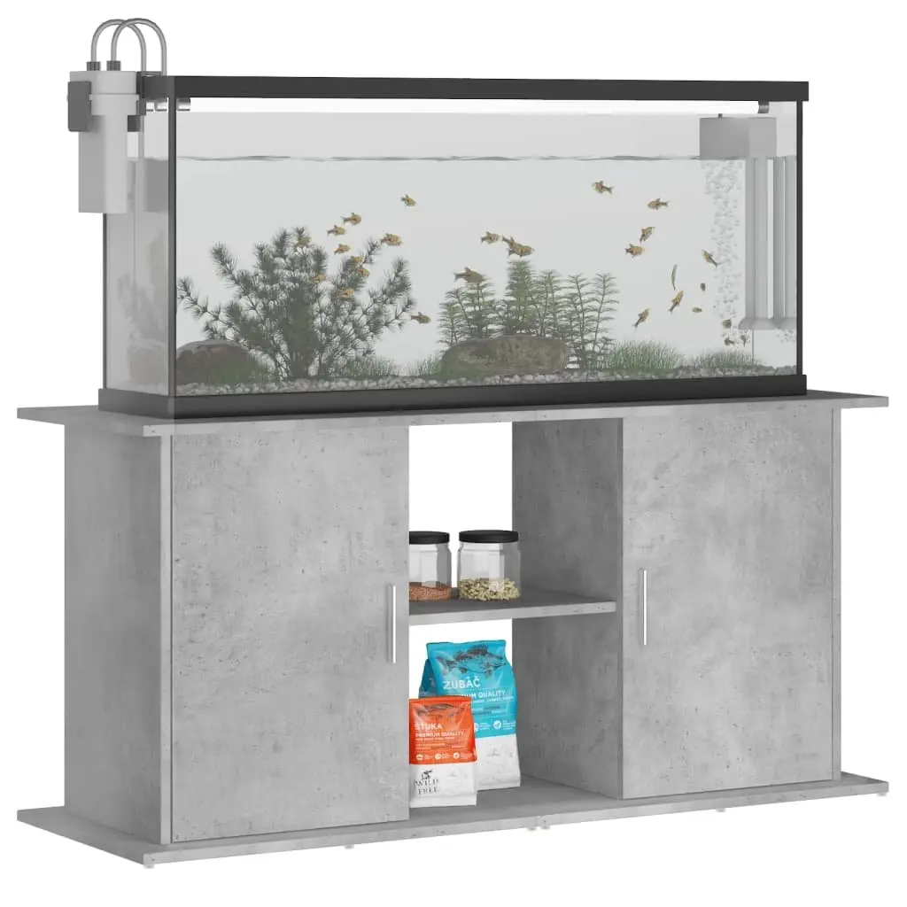 Aquarium Stand for Fish Tank Storage Grey 121x41x58 cm Engineered Wood