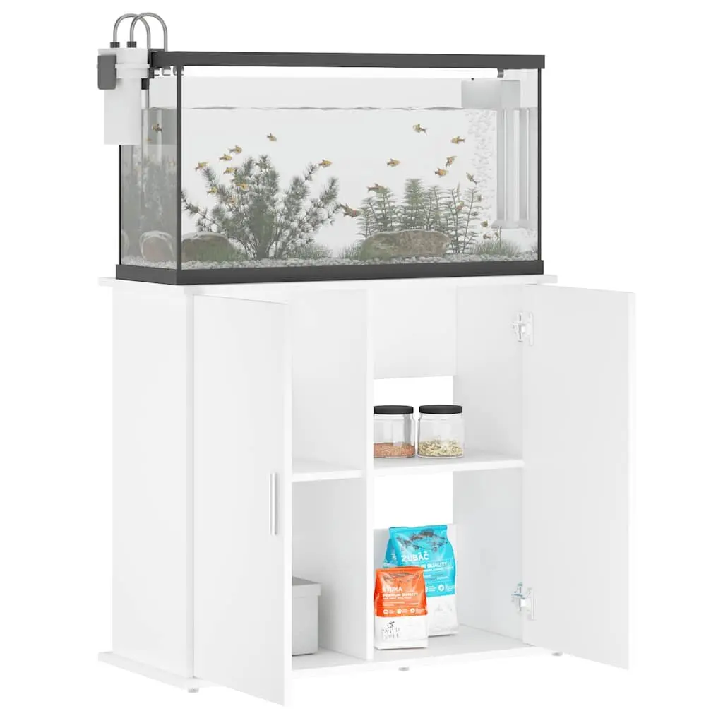 Aquarium Stand White for Fish Tank 81x36x73 cm