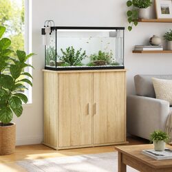 Aquarium Stand Specifications: Brown Engineered Wood - 81x36x73cm