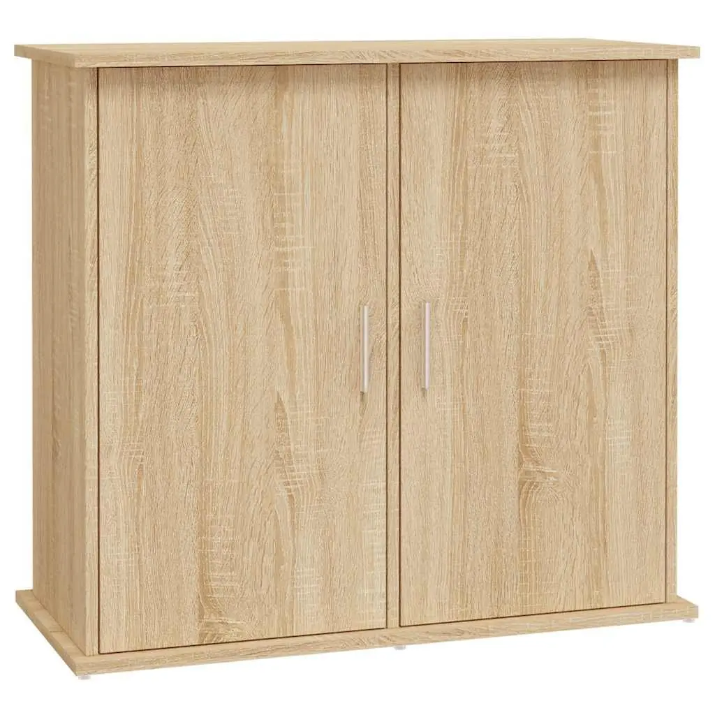 Aquarium Stand Fish Tank Cabinet Storage Engineered Wood Brown 81x36x73cm