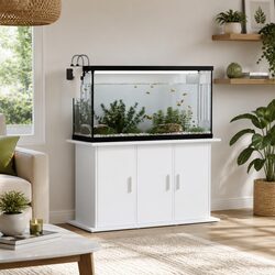 Aquarium Stand Specifications: 101x41x58 cm White Engineered Wood