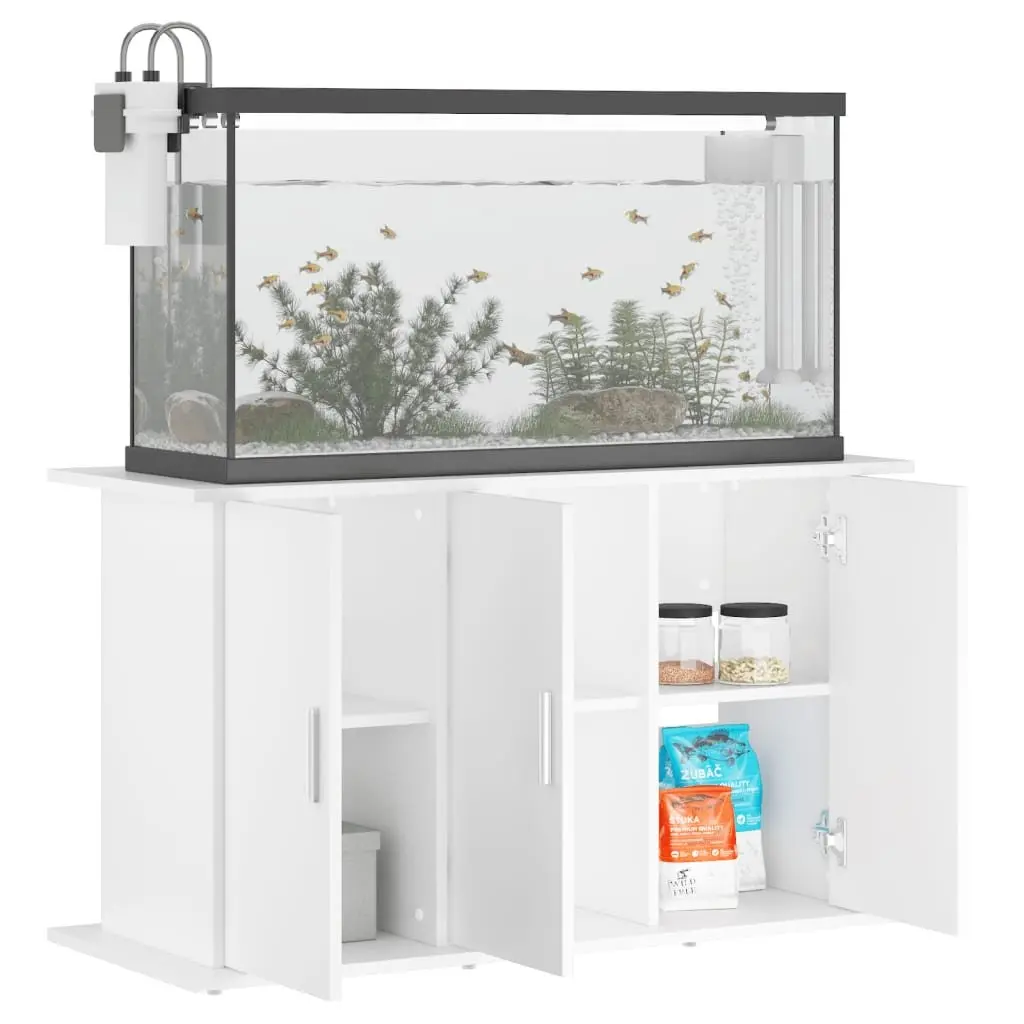 Aquarium Stand White 101x41x58 cm Engineered Wood Fish Tank Cabinet Storage