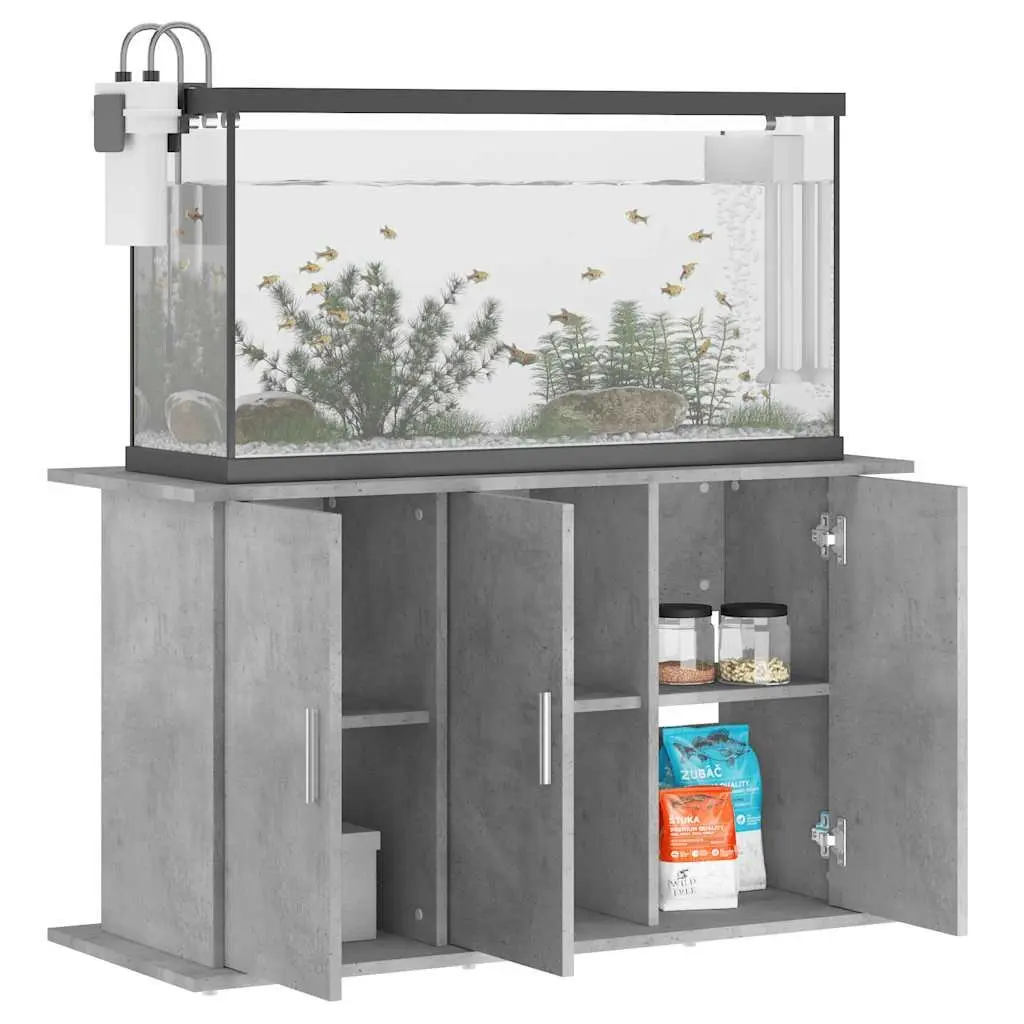 Aquarium Stand Fish Tank Cabinet Grey Engineered Wood 101x41x58cm
