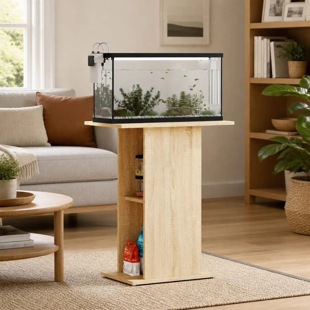 Brown Aquarium Stand with Storage