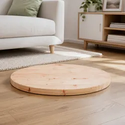 Round Wooden Table Top Specifications: 60cm Ø, Solid Pine Wood