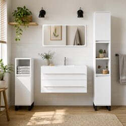 Specifications of White Wall-Mounted Bathroom Cabinet with Mirror